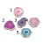 Druzy Achat Ásvány Szelet Karkötő Közdarab Ezüst Színű Keretben (2) ~30-37x20-28x5-6mm