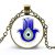 Bronz Színű Hamsa Kéz (184) Medál Lánccal Nyaklánc 27,5mm