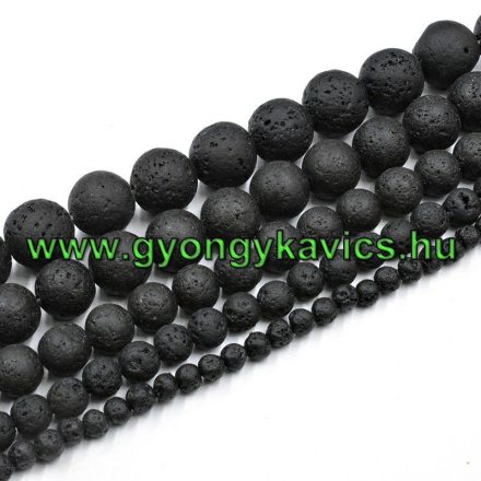 Lávakő Ásványgyöngy Gyöngyfüzér 8mm