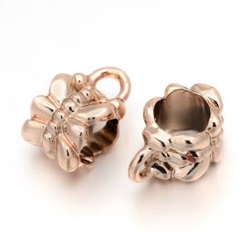  Rózsaarany Színű Medáltartó Nyaklánc Karkötő Ékszer Dísz Közdarab Köztes Charm 11x6,5mm