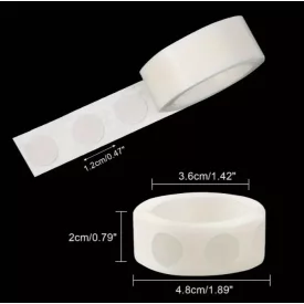   Kétoldalas (3) Kétoldalú Kerek Szilikon Ragasztó Tappancs 12mm 100db