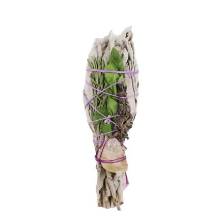 Aura Cleansing White Sage Aura Tisztító Fehér Zsálya Füstölő Citrin Ásvány Marokkővel 25-30g