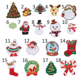   Hímzett Mikulás Télapó (12) Vasalható Felvarró Karácsonyfadísz Medál