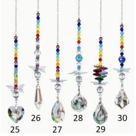   7 Csakra Lepke Pillangó Napfogó Feng Shui Prizma (29) ~36-40cm