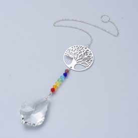 7 Csakra Életfa Napfogó (7) Feng Shui Prizma 37cm