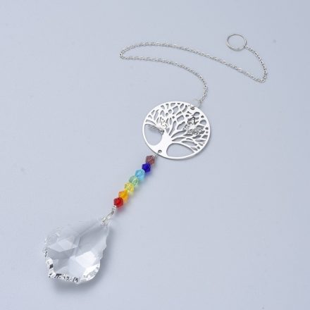 7 Csakra Életfa Napfogó (7) Feng Shui Prizma 37cm