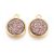 Arany Színű Levendula Lila Műgyanta Druzy Medál 18x15mm
