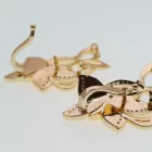 Arany Színű Cirkónia Strasszos Lepke Pillangó Medál Kapocs 35x26,6mm