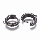 Ezüst (3) Színű Cirkón Cirkónia Strassz Fülbevaló 16x14,5x5mm