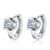 Ezüst Színű (5) Cirkón Cirkónia Strassz Fülbevaló 15x15,5x3mm