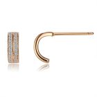 925 Ezüst Rózsaarany Színű Cirkón Cirkónia Minőségi Fülbevaló 8x3mm