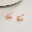 925 Ezüst Cirkón Cirkónia Minőségi Fülbevaló 8x3mm