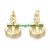 18k Aranyozott Cirkon Cirkónia Horgony Medál 14,5x10mm