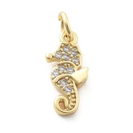   Arany Színű Cirkónia Strasszos Csikóhal Tengeri Csikó Vizicsikó Medál 14,5x7,5mm