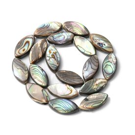 Abalone Paua Kagyló (3) Gyöngy 19,5x11x4-5mm