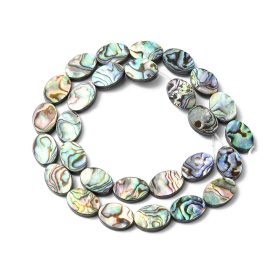 Abalone Paua Kagyló (4) Gyöngy 14x10x3mm