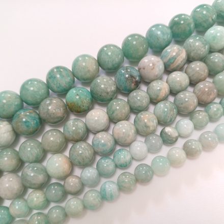 Afrikai Türkiz Amazonit Ásványgyöngy Gyöngyfüzér 6mm