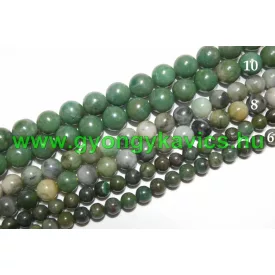 Afrikai Zöld Jade Ásványgyöngy Gyöngyfüzér 10mm