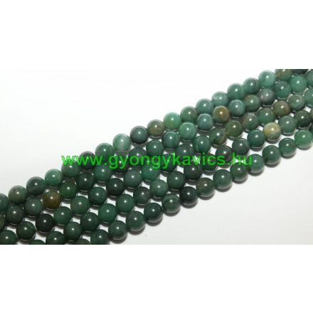 Afrikai Zöld Jade (2) Ásványgyöngy 8mm