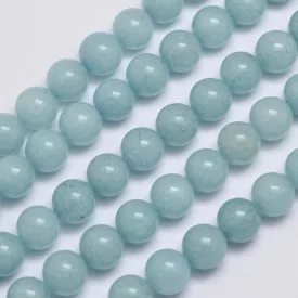 Akvamarin Jade Ásványgyöngy 12mm