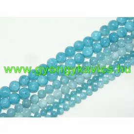 Akvamarin Kék Kvarc Ásványgyöngy 10mm