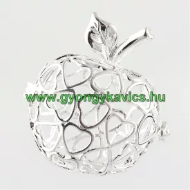   Alma Szív Angyalhívó Ezüst Színű Medál Nyaklánc 32,5x30,5x22,5mm