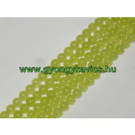 Almazöld Zöld Jade Ásványgyöngy Gyöngyfüzér 6mm