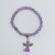 Ametiszt Angyal Charm Karkötő (K77) 6mm Csukló átmérő: 4,8cm