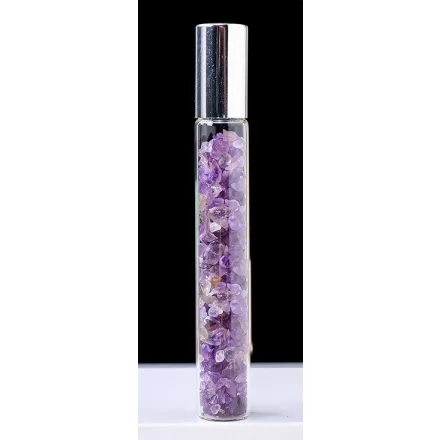 Ametiszt Ásvány Golyós Roll-On Parfüm Illóolaj Üvegcse 10,7x15mm 10ml