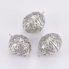 Ezüst Színű (15) Tojás Angyalhívó Medál 24x16,5x16mm