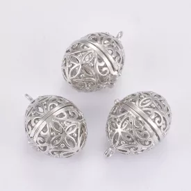 Ezüst Színű (15) Tojás Angyalhívó Medál 24x16,5x16mm