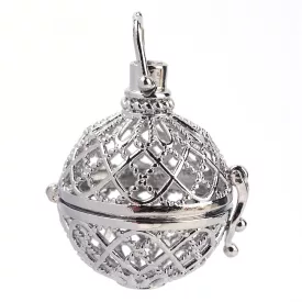 Ezüst (Platinum) Színű (9) Angyalhívó Medál 32x29x25mm