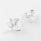 Ezüst Színű (8) Szív Angyalhívó Medál 31x33x15mm