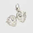 Ezüst Színű (7) Szív Angyalhívó Medál 29x25x20mm