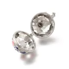 Ezüst Színű (24) Piros Kék Tűzzománc Szív Angyalhívó Medál 36x21mm