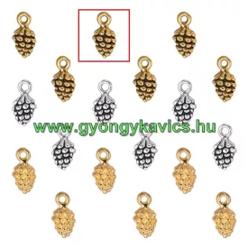 Antik Arany Színű Fenyő Toboz Medál 7,5x7,2mm