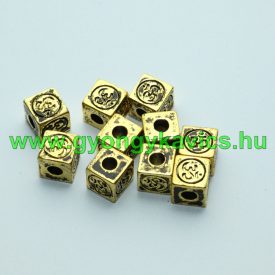   Antikolt Arany Színű Aum Ohm Kocka Nyaklánc Karkötő Charm Köztes 8x8mm