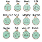 Arany Színű Türkiz Tűzzománc Nyilas Csillagjegy Horoszkóp Medál 12mm
