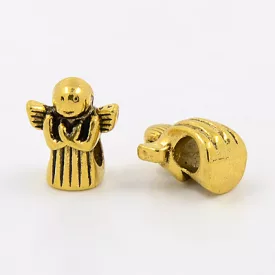 Arany Színű Angyal Charm Köztes Ékszer Dísz 13x11x8mm