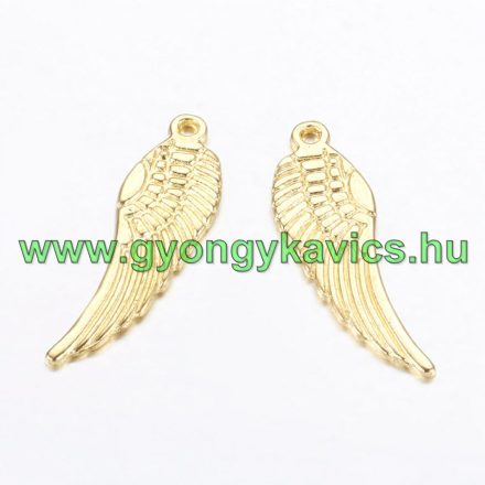 Arany Színű Angyalszárny Medál Köztes 30x9mm