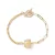Arany Színű Charm Kvarc Ásvány (K105) Karkötő Hossz: 19,4cm
