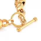 Arany Színű Nemesacél Charm Koponya (K106) Karkötő Hossz: 24,3cm