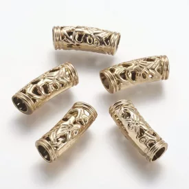   Arany Színű Cső Nyaklánc Karkötő Ékszer Dísz Közdarab Köztes Charm 19x6mm