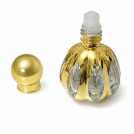   Arany "Dubai" Arab Mintás (5) Golyós Roll-On Parfüm Illóolaj Üvegcse 63x40mm 15ml 