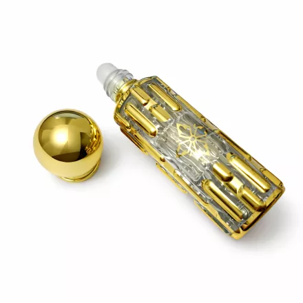 Arany "Dubai" Arab Mintás (7) Golyós Roll-On Parfüm Illóolaj Üvegcse 89x24mm 10ml 