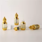 Arany "Dubai" Arab Mintás (4) Golyós Roll-On Parfüm Illóolaj Üvegcse 25x67mm 6ml 