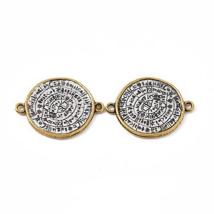 Arany Ezüst Színű Antik Mintás Karkötő Ékszer Dísz Közdarab Köztes 30,5x23mm
