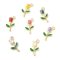   Arany Fehér Színű Tűzzománc Tulipán Virág Medál 18x9mm