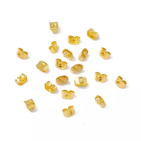 Arany Színű (2) Fülbevaló Dugó 5x3,5mm Lyuk 1,2mm