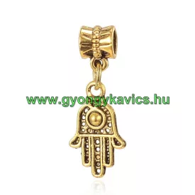   Arany Színű Hamsa Kéz Nyaklánc Karkötő Ékszer Dísz Közdarab Charm 32mm